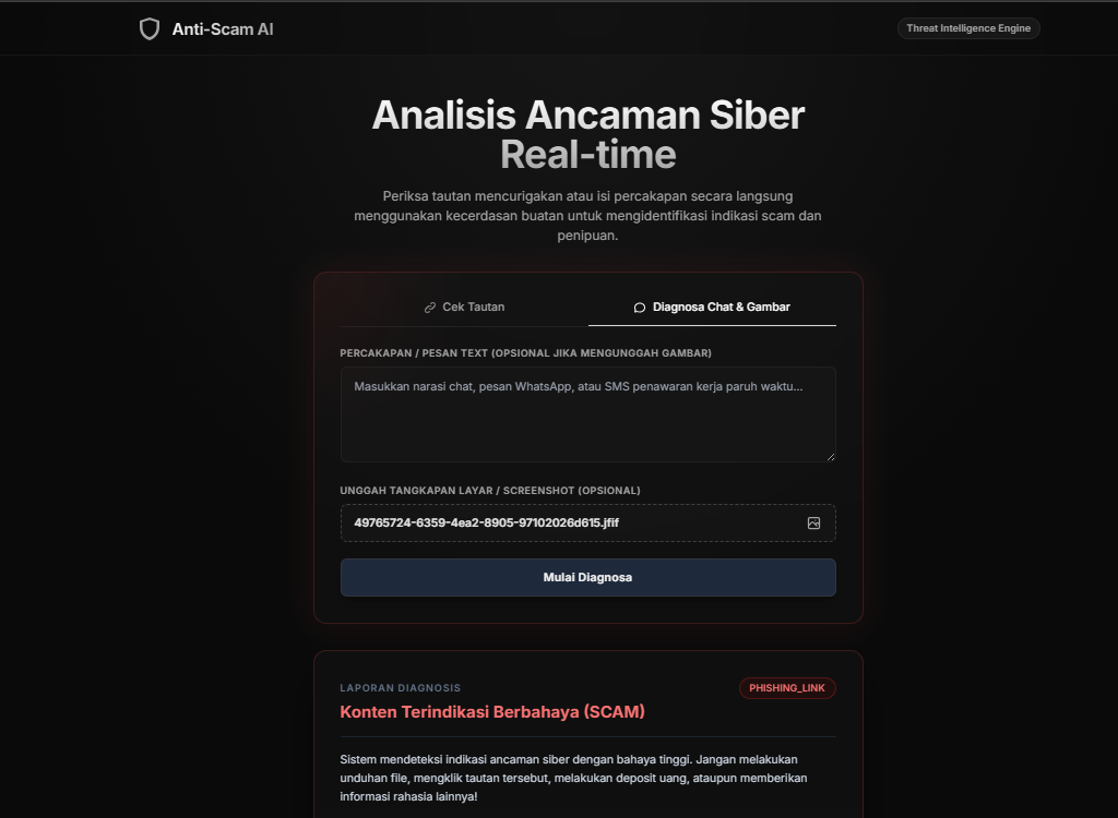 Anti-Scam AI: Real-Time Cyber Threat Intelligence